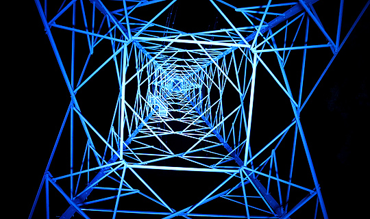 姶良市鉄塔ライトアップの写真