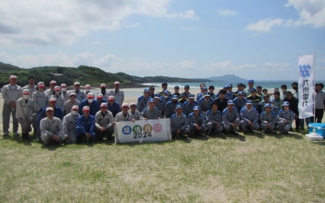 長崎県松浦市大崎海水浴場の清掃を行いました！