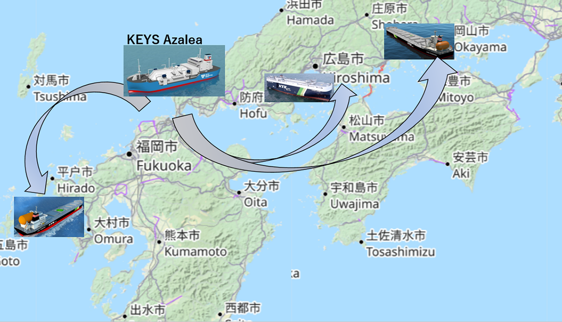 KEYS AzaleaのLNGバンカリング稼働予定地域の写真