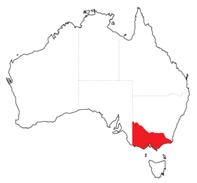豪州ビクトリア州の図 豪州ビクトリア州の図
