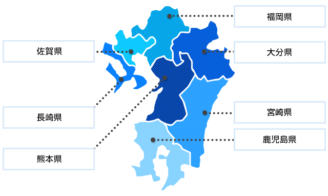 九州の地図