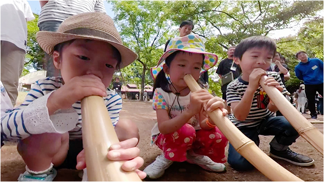 火おこし、やってみた。@きゅうでんプレイフォレスト 動画（１分15秒）（別ウィンドウ）