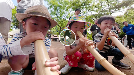 火おこし、やってみた。@きゅうでんプレイフォレスト 動画（１分15秒）（別ウィンドウ）