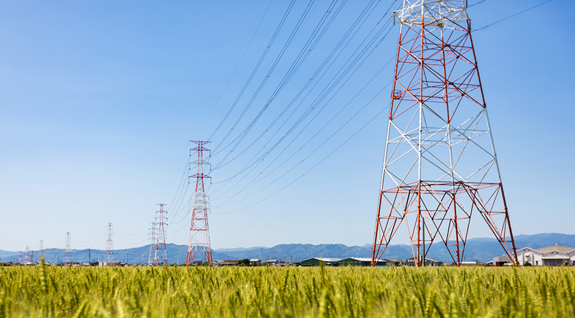 佐賀平野の鉄塔
