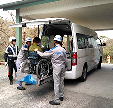 住民避難支援訓練の写真